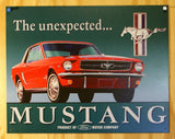 Ford Mustang The Unexpected Tin Sign Classic Muscle Car Auto Garage Mechanic
