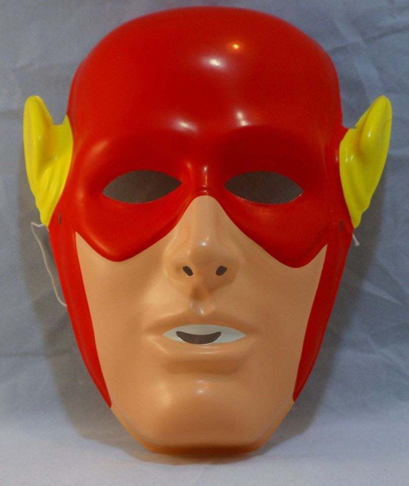 Vintage The Flash Halloween Mask DC Comics Collectible Costume Justice ...
