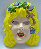 Vintage Mermaid Halloween Mask Collectible Costume Art Deco Classic Style