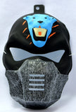 Vintage Ninja Bear Warrior Halloween Mask Black Blue Collectible Costume