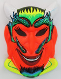 Vintage Devil Halloween Mask Collectible 1960s Zest Bar Demon Costume Red