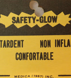 Vintage Blonde Witch Halloween Mask Medica 1967 Hat Safety Glow Day Glo Collectible Costume