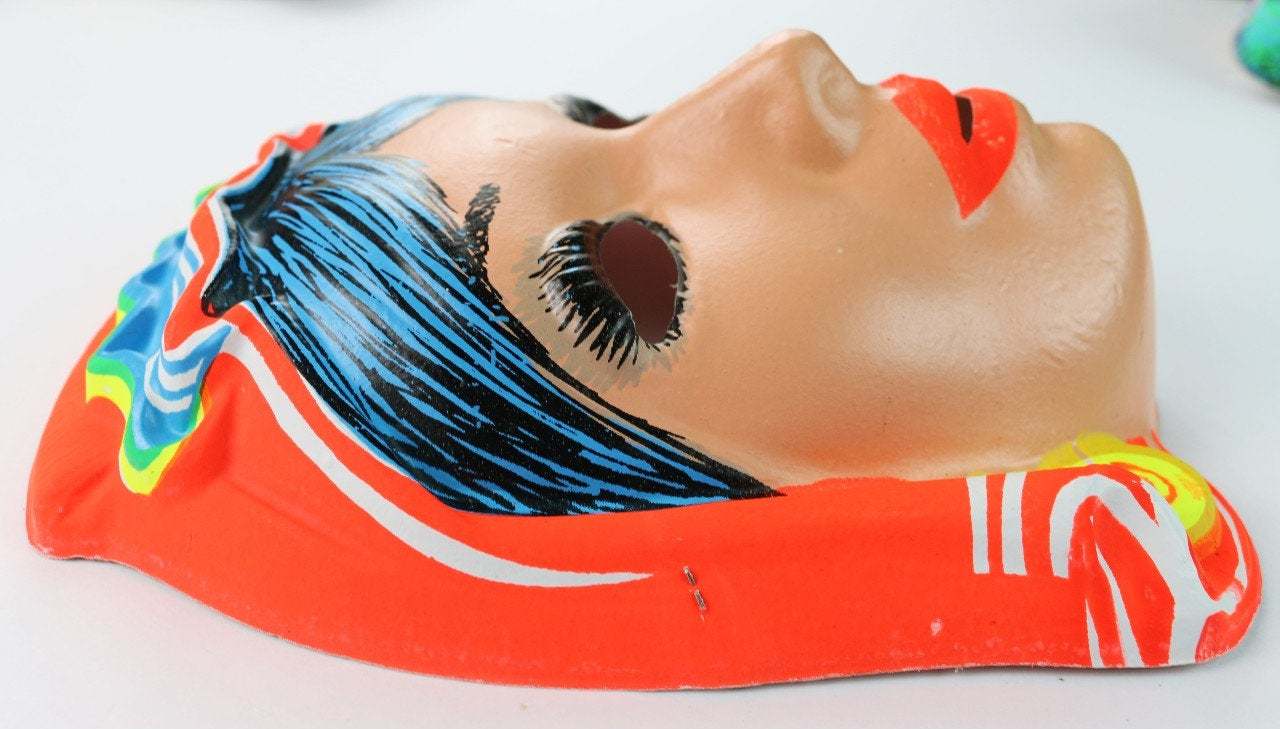 Vintage Gypsy Halloween Mask Zest Costume Collectible 1960s 60s Black ...
