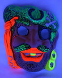 Vintage Pirate Halloween Mask Zest Collectible Rare 1960s 60s Black Light Reactive
