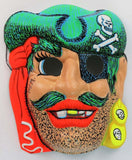Vintage Pirate Halloween Mask Zest Collectible Rare 1960s 60s Black Light Reactive