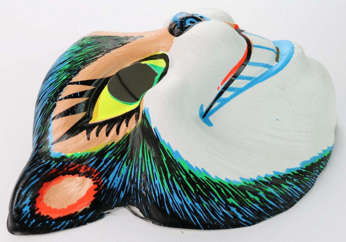 Vintage Smiling Cat Halloween Mask Zest 1960s 60s Black Light Reactive ...