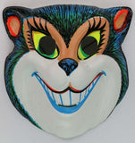 Vintage Smiling Cat Halloween Mask Zest 1960s 60s Black Light Reactive Collectible Cheshire