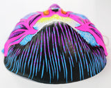 Vintage Vampire Halloween Mask Collectible Costume Horror Monster Vampiro Bat Dracula Purple Pink