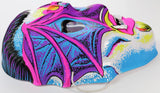Vintage Vampire Halloween Mask Collectible Costume Horror Monster Vampiro Bat Dracula Purple Pink