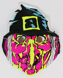 Vintage Wicked Witch Halloween Mask Collectible Pink Hat Creepy Oz Monster Costume