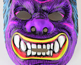 Vintage Purple Monster Halloween Mask Neon Collectible 1980s  Costume Gorilla Ape Y210