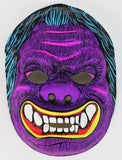 Vintage Purple Monster Halloween Mask Neon Collectible 1980s  Costume Gorilla Ape Y210