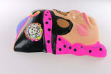Vintage Girl Pirate Halloween Mask Female Neon Hot Pink Pirates Eye Patch Collectible Costume
