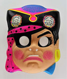 Vintage Girl Pirate Halloween Mask Female Neon Hot Pink Pirates Eye Patch Collectible Costume