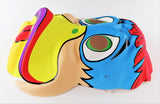 Vintage Clown Duck Halloween Mask Collectible Costume Yellow Red Blue Animal