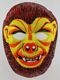 Vintage Wolfman Halloween Mask Wolf Man Werewolf 1970s Collectible Costume Monster Horror