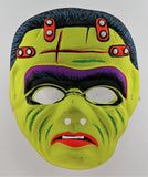 Vintage Frankenstein Halloween Mask Frank Monster Collectible 1970s Costume Green