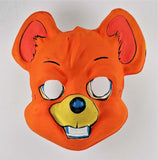 Vintage Orange Mouse Halloween Mask Collectible 1960s 1970s  Costume