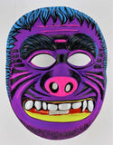 Vintage Purple Monster Halloween Mask Neon 1980s Gorilla Ape Topstone Collectible
