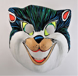 Vintage Smiling Cat Halloween Mask Zest Collectible Costume Cheshire