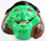 Vintage Wicked Green Witch Halloween Mask Collectible Costume Ben Cooper Style