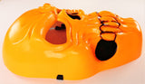 Vintage Neon Orange Skull Halloween Mask Skeleton Collectible Costume