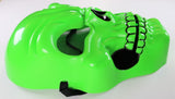 Vintage Neon Green Skull Halloween Mask Skeleton Collectible Costume 1990s