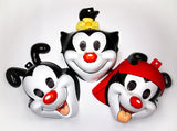 Vintage Wakko Yakko Dot Halloween Mask Set ADULT Size Animaniacs Collectible Costume Tiny Toons