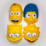 Vintage Ben Cooper The Simpsons Halloween Mask Set Bart Lisa Homer Marge 1989 Collectible Costume