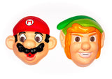 Vintage Mario and Zelda Halloween Mask Set Collectible Costume Nintendo NES SNES