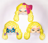 Vintage Barbie Set of 3 Halloween Mask Rockin' Fashion Magic Collectible Costume