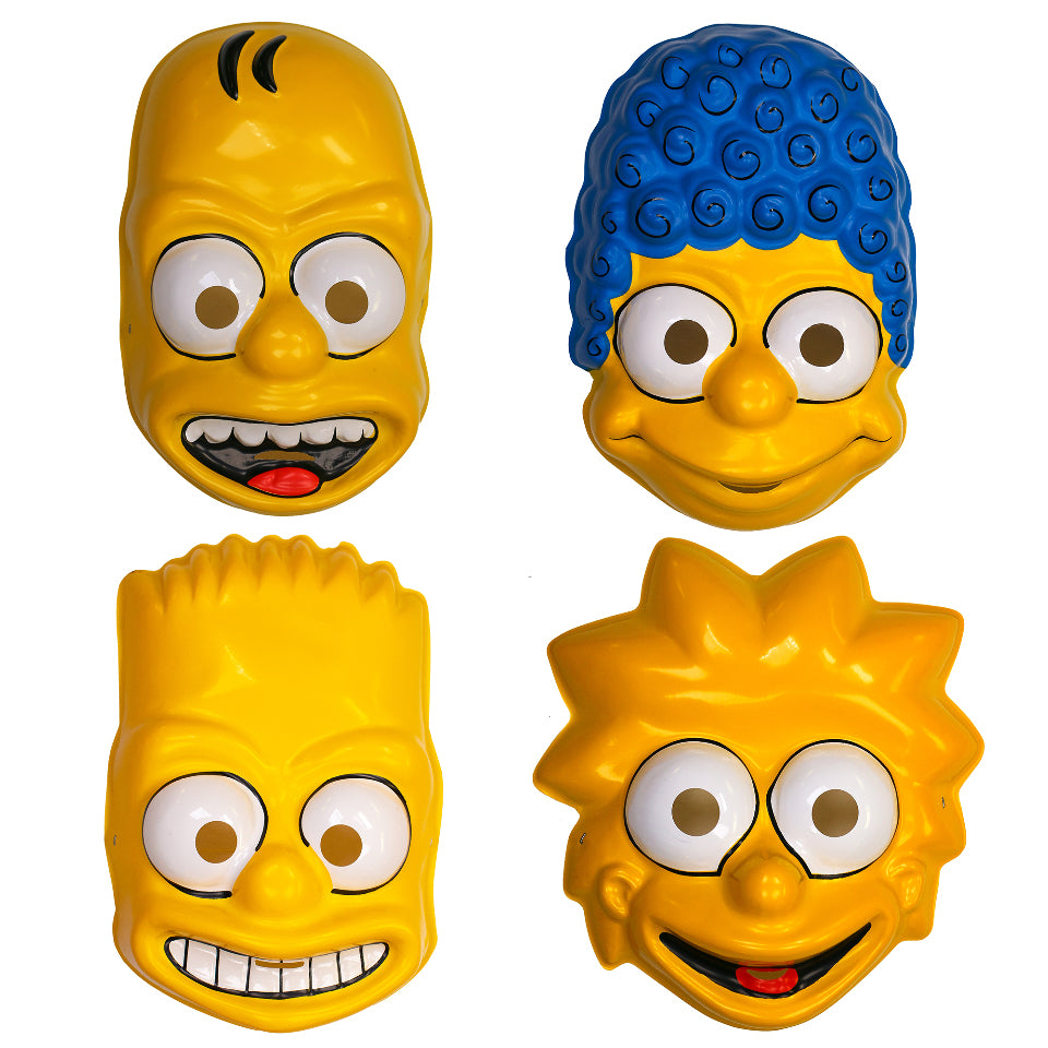 Vintage Ben Cooper The Simpsons Halloween Mask Set Bart Lisa Homer Mar ...