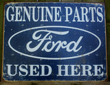 Ford Genuine Parts Tin Metal Ford Truck Car Collectors Garage Mancave