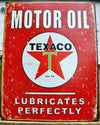 Texaco Motor Oil gas station Tin Sign Great Garage Man Cave Gift Collector