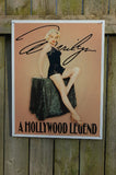 Marilyn Monroe Hollywood Tin Sign Garage Man Cave Bar Movie Star Pin Up Girl