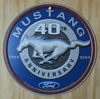 Ford Mustang 40th Ann. Tin Round Sign Shelby Cobra 302 GT Boss Fastback 5.0
