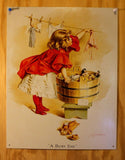 Ivory Soap Girl Busy Day Tin Sign Americana Laundry Country Home Decor
