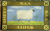 White Sheep Tin Metal Sign Country Kitchen Home Farm Green Gift Wool Fleece