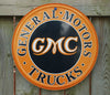 GMC Tin Metal Round Sign Man Cave Garage General Motor Trucks Chevy Canyon