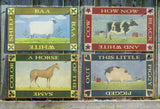 Country Animal Tin Metal Sign Set of 4 Farm Kitchen Home Sheep Horse Pig Cow