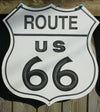 Route 66 Tin Metal Sign American USA Street Rod Dragster Man Cave Garage RT D063