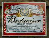Budweiser King of Beers Label Tin Metal Sign Bar Garage Man Cave Business Bottles