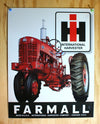 Farmall International Harvester Tractor Tin Metal Sign Chicago USA Tractor IH