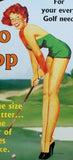 McDivot Pro Shop Tin Metal Sign Pin Up Girl Golf tee golfers gift Club pinup