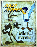 Wile E Coyote & Road Runner Tin Sign 60's Cartoons Looney Toons Mel Blanc