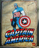 Marvel Comics Captain America Tin Sign Man Cave Garage Comic Red White Blue