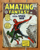Amazing Spiderman Tin Sign Fantasy Marvel Comics Comic Books Vintage Style Hero