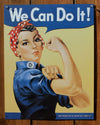 Rosie The Riveter We Can Do It Tin Sign WWII Propaganda 1940's Advertisement AD