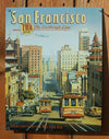 San Francisco TWA Airline Tin Sign California Giants 49ers Trolley Airplane E108