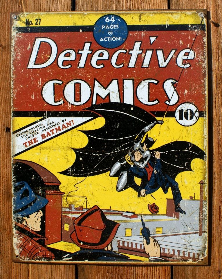 Detective Comics no. 27 Batman Tin Sign DC Comic Book Joker Dark Knigh ...